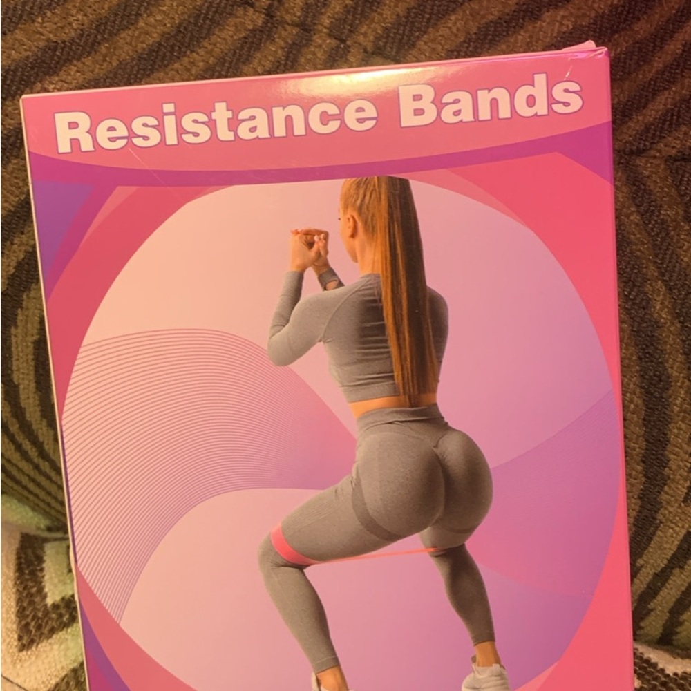 Gray and Pink Resistance Bands